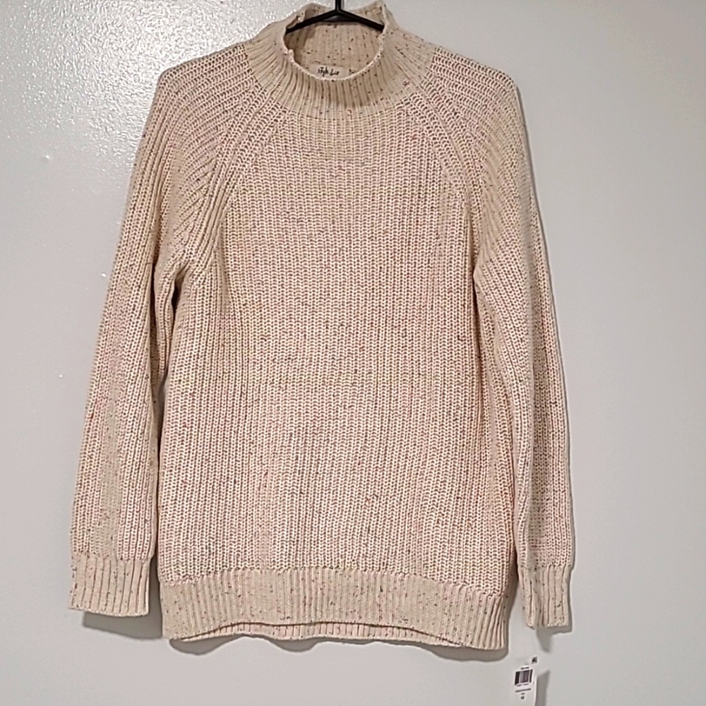 Style & Co.Womens Plus Mockneck Ribbed Sweater